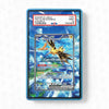 Pokémon trading card in a protective blue holder with PSA grading label