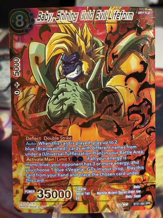 Dragon Ball Super Baby Shining Gold Evil Lifeform Wild BT21-060 SPR Special Rare foil card