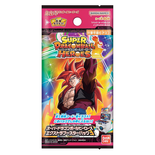 Bandai Super Dragon Ball Heroes Extra Booster Pack 3 Booster Pack Japanese Version