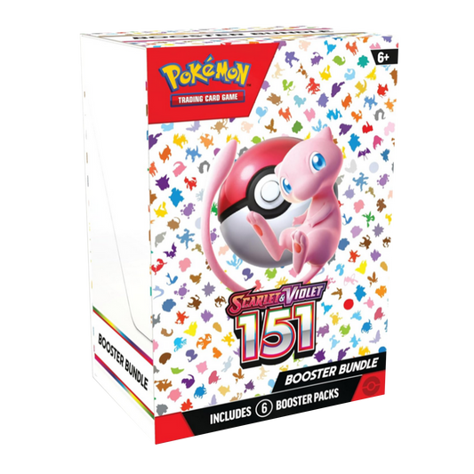 Pokémon trading card game booster bundle packaging with colorful design and Poké Ball illustration.