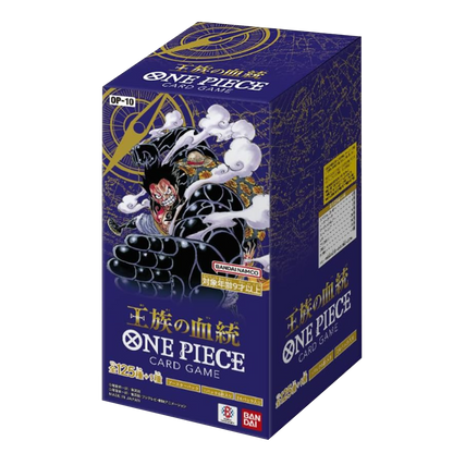 One Piece card game box with character illustration on a white background