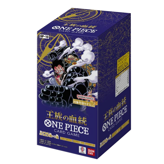 One Piece card game box with character illustration on a white background
