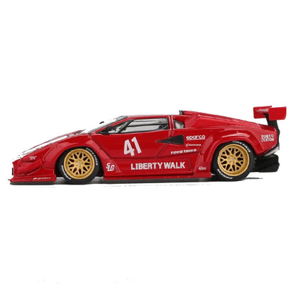 MINI GT #1100 Lamborghini Countach LB-WORKS Red Liberty Walk – 1:64 Diecast Collectible Model Car