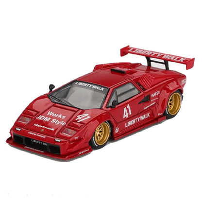 MINI GT #1100 Lamborghini Countach LB-WORKS Red Liberty Walk – 1:64 Diecast Collectible Model Car