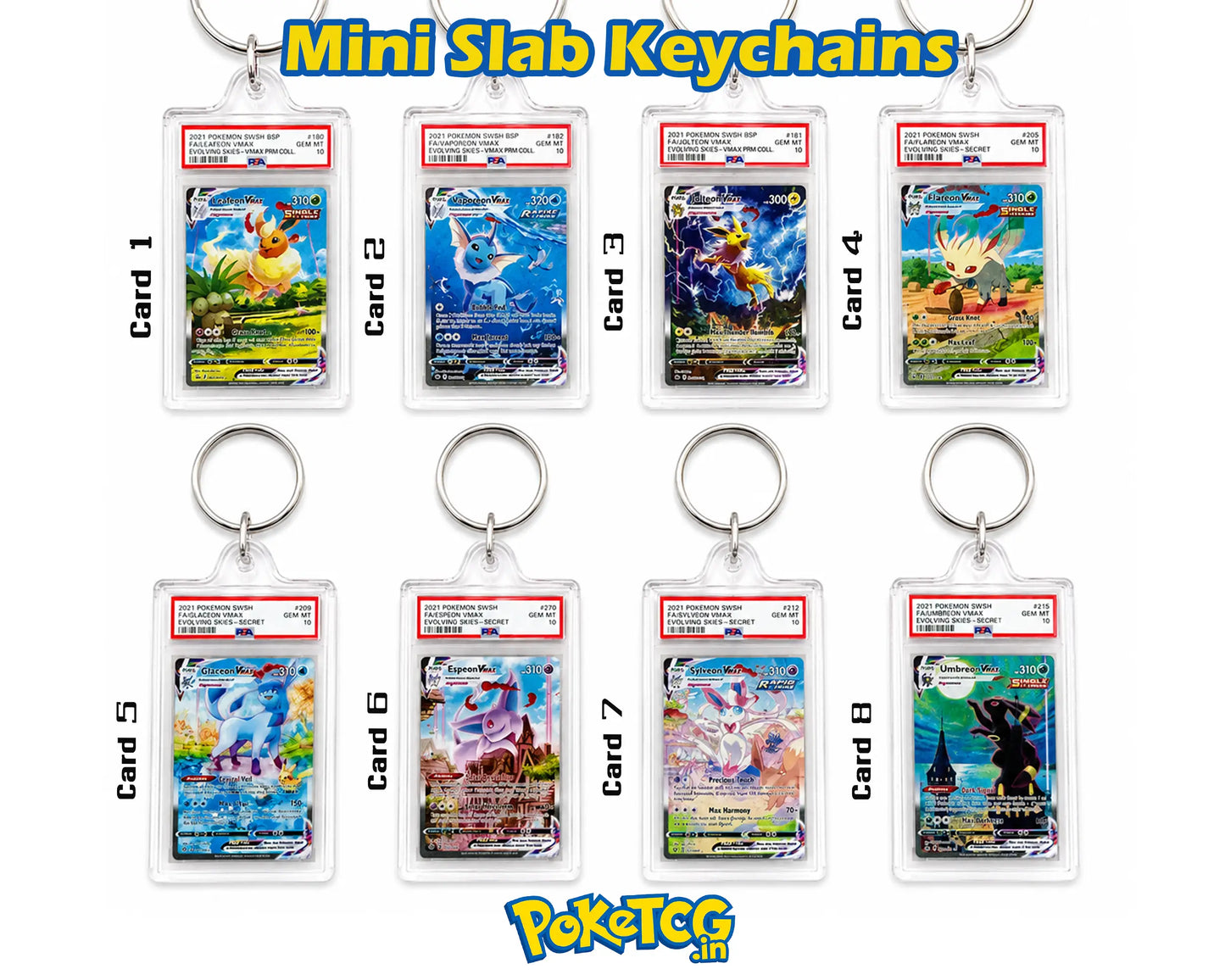 Pokémon Mini Graded Slab Acrylic Keychain – Eevee & Friends Collector Charm