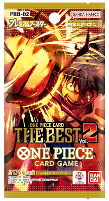 One Piece card game packaging with character design and branding