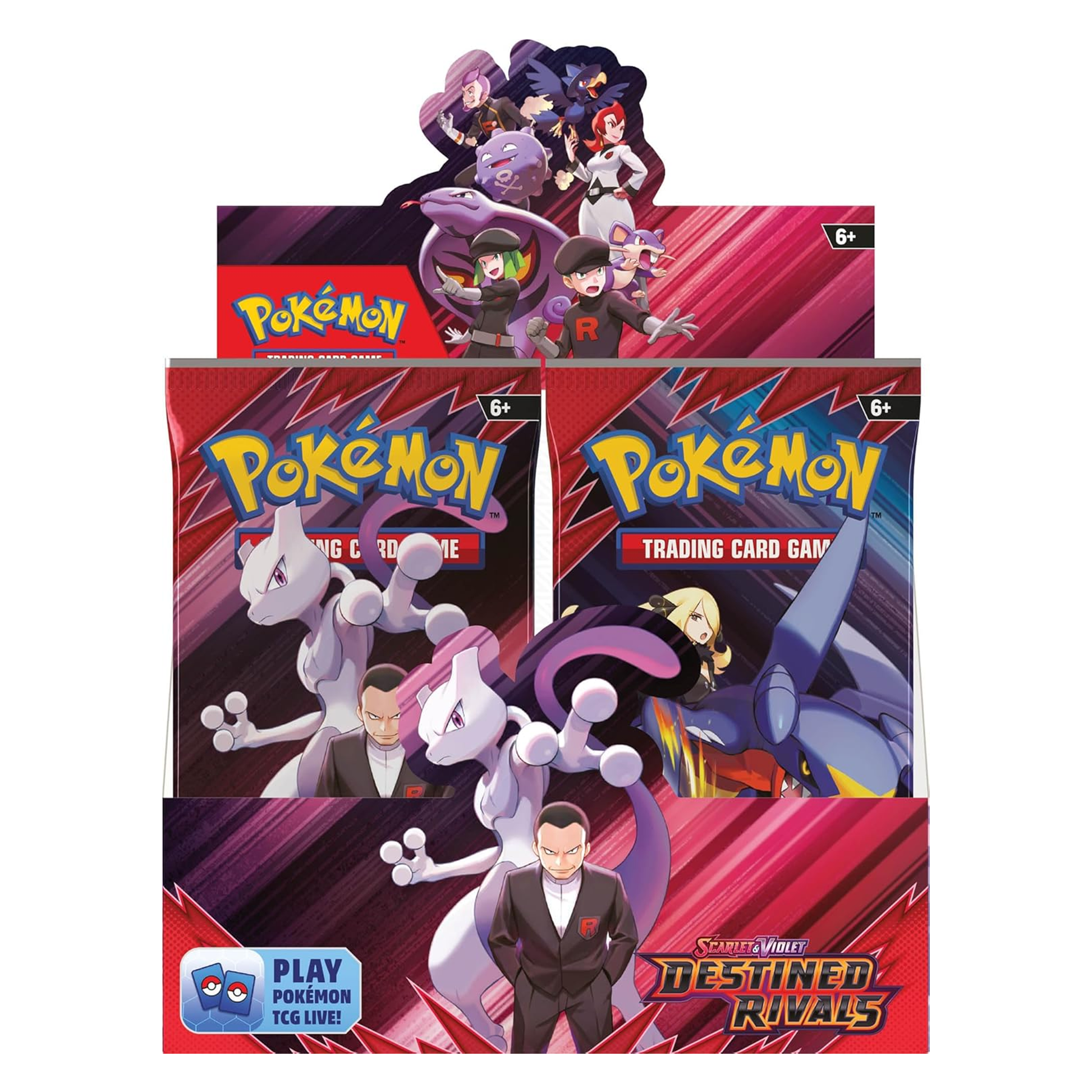 Pokémon trading card game packs with character illustrations on a white background