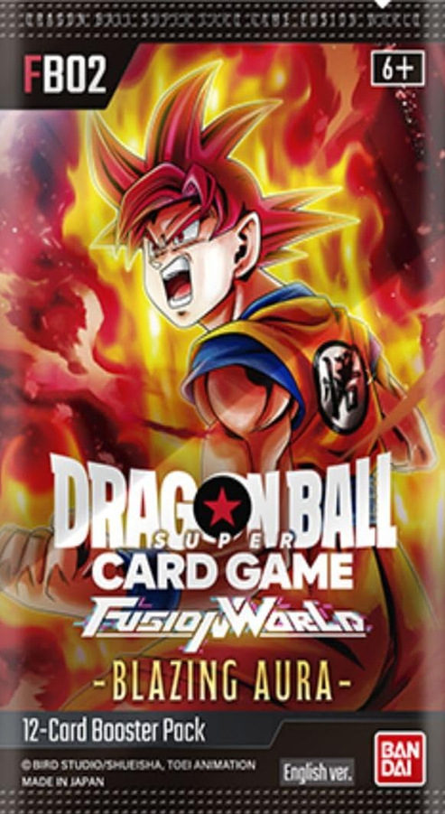 Dragon Ball Super Fusion World Blazing Aura FB02 sealed booster pack artwork