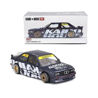 Kaido House x MINI GT BMW M3 E30 Kaido Works V1 Dark Blue KHMG154 – 1:64 Premium Diecast Model Car