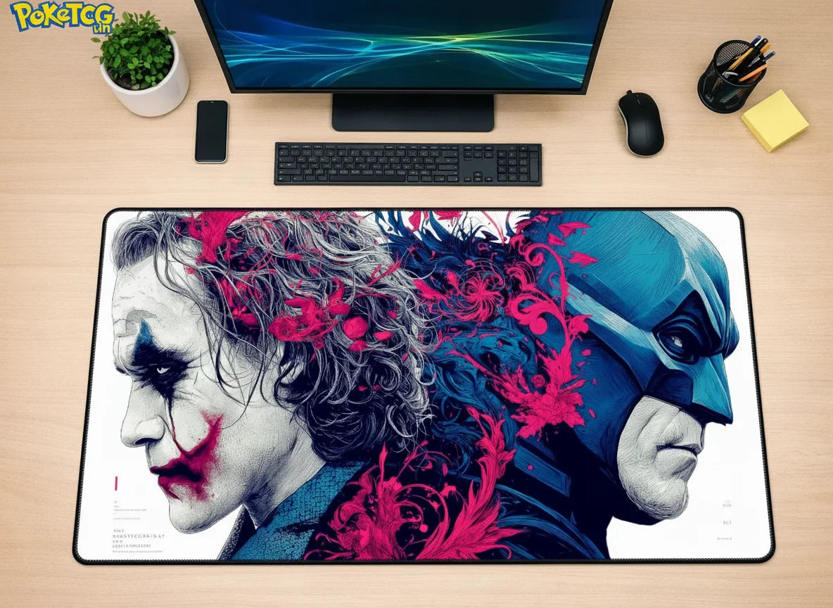 DC Comics "Eternal Rivals" Batman & Joker XXL Gaming Mousepad – 24" x 12" Aesthetic Desk Mat- Poketcg.in