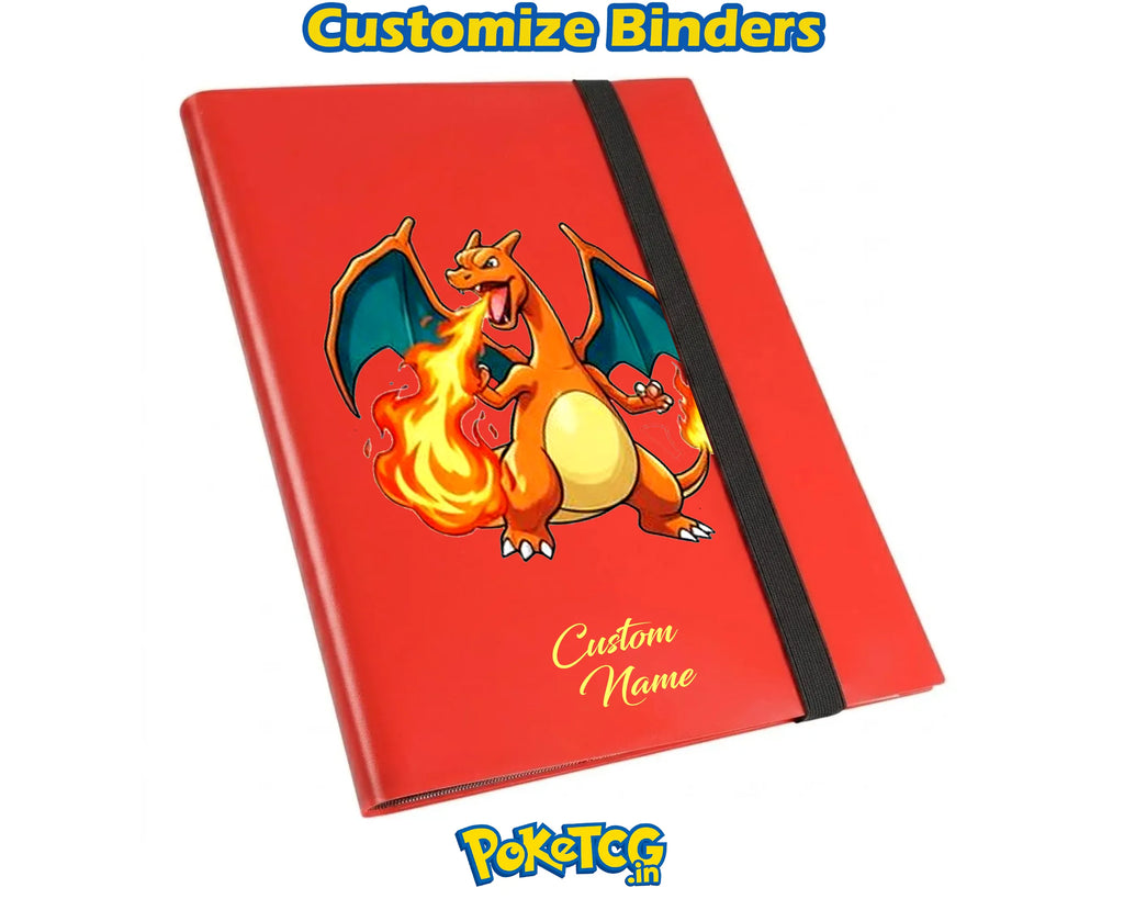 Custom Charizard Pokémon TCG Binder – Personalized 9-Pocket Collector Album