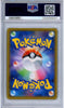 A graded PSA Pokémon card featuring a colorful Pokémon logo and a Pokémon Ball design on a blue gradient background, sealed inside a clear PSA grading case.