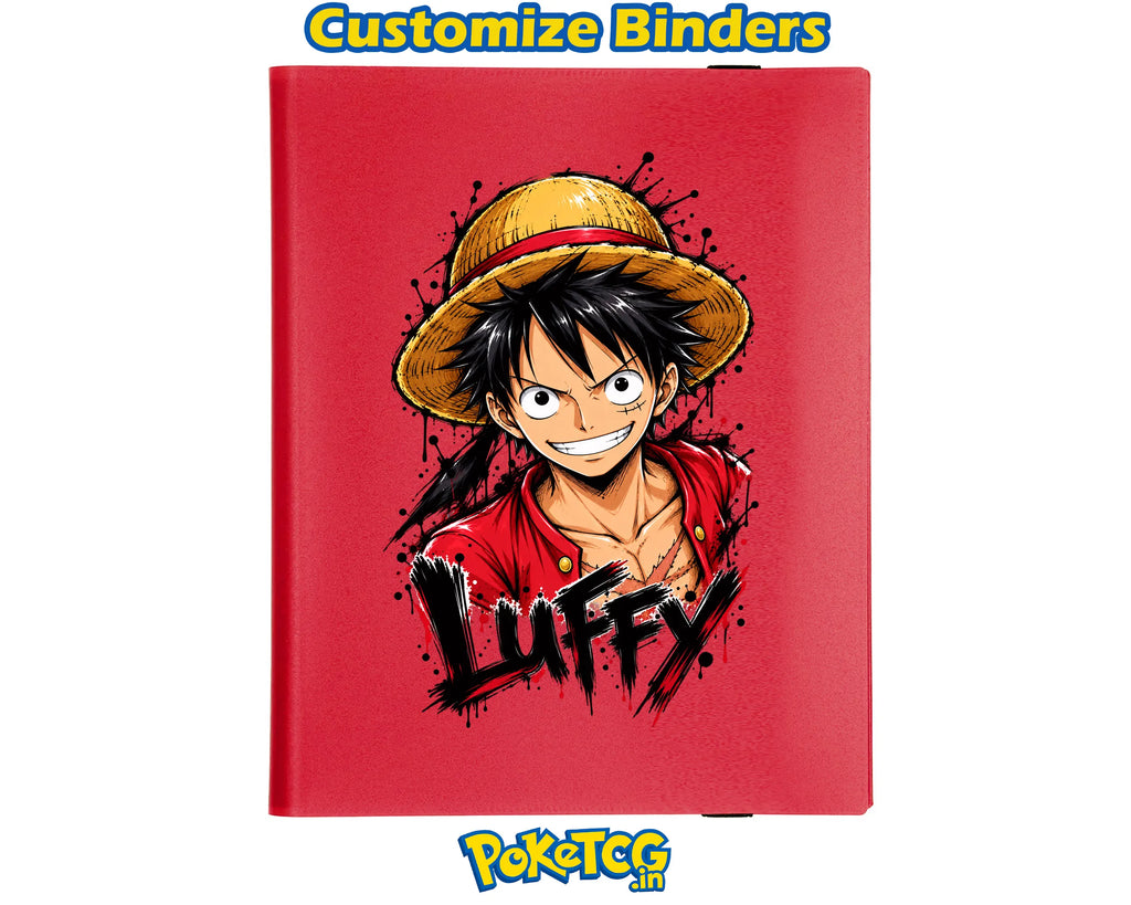 Custom Luffy One Piece Card Binder – Personalized 9-Pocket TCG Album