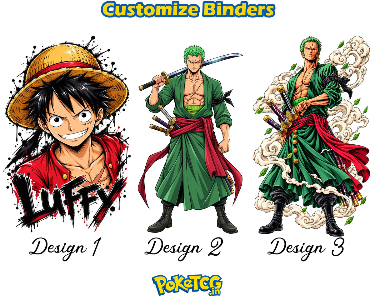 Custom Luffy One Piece Card Binder – Personalized 9-Pocket TCG Album