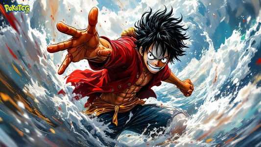 One Piece "Luffy’s Great Wave" XXL Gaming Mousepad – 24" x 12" Aesthetic Desk Mat- Poketcg.in