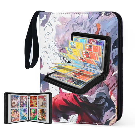 One Piece anime 400 pocket waterproof card binder with removable sleeves for TCG and trading cards