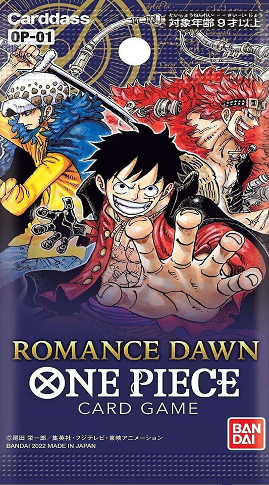 Bandai One Piece Card Game OP-01 Romance Dawn Japanese booster pack factory sealed single pack collectible