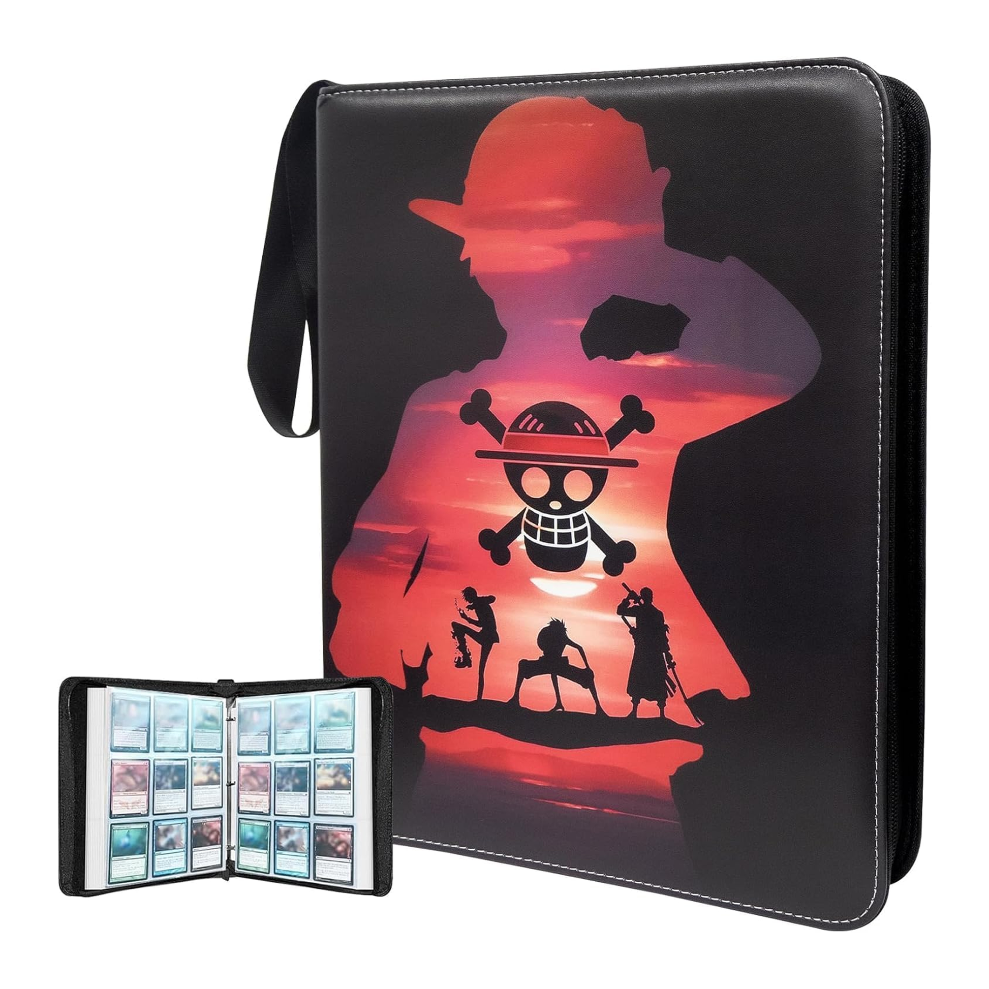 One Piece TCG 9 pocket waterproof card binder with 60 sleeves holding up to 1080 cards