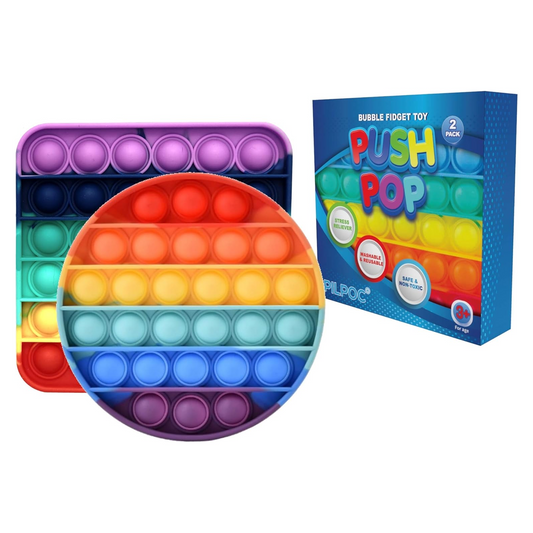 PILPOC pop its fidget toys push pop bubble sensory stress reliever toy pack for kids and boys