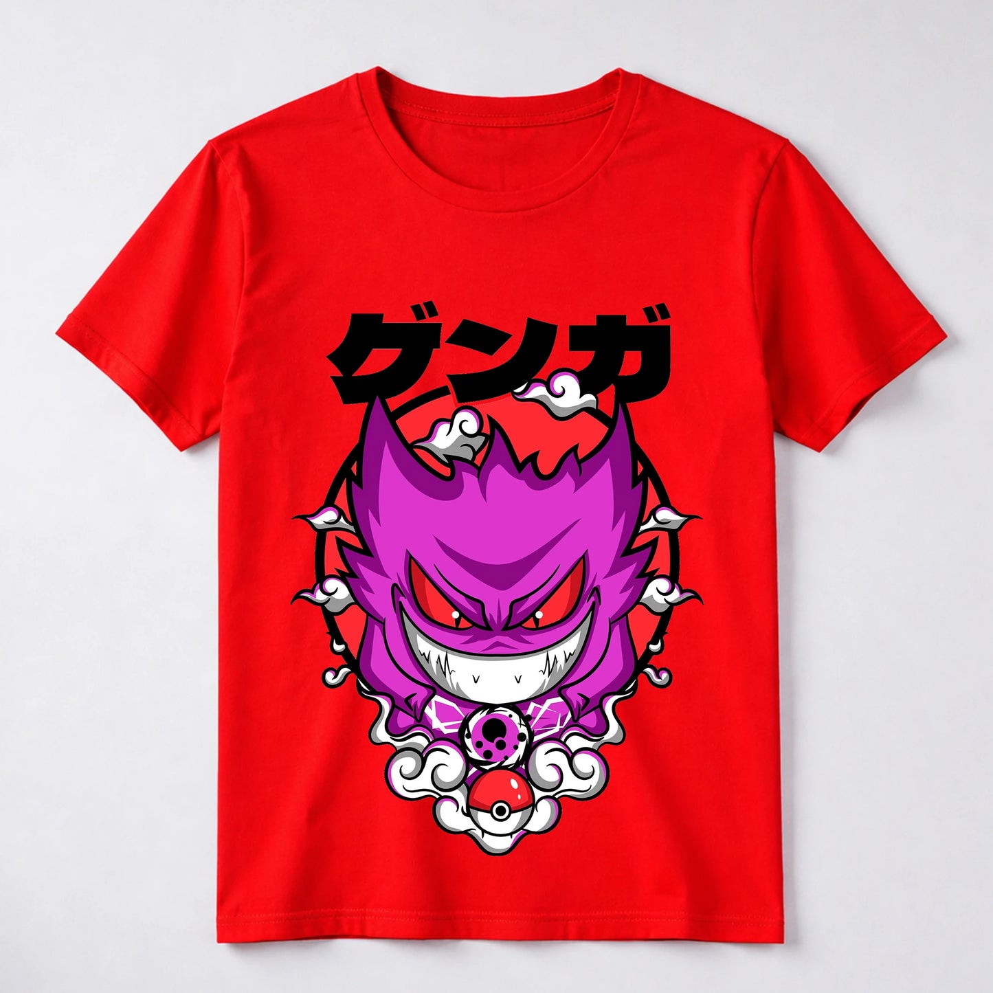 Gengar: Phantom Ghost Graphic T-Shirt- Pokemon Anime Tee- PokeTCG – PokéTCG