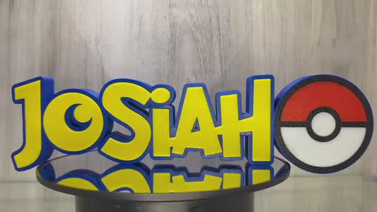 Pokemon Style Name Plate For Him For Her Game Name Plate Gamer Pokemon Birthday Nursery Game Room Sign Game room Gift Idea Pokemon Name