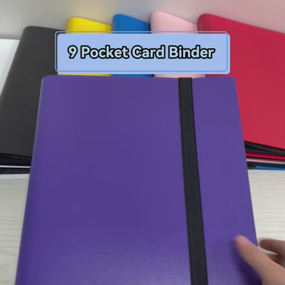 9 Pocket Trading Card Binder – Multi-Color Album with Strap