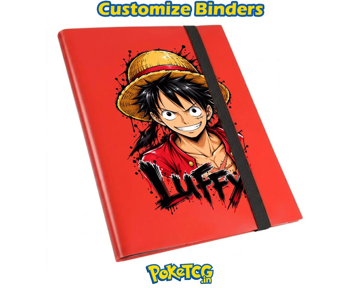Custom Luffy One Piece Card Binder – Personalized 9-Pocket TCG Album