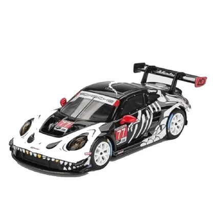 MINI GT Porsche 911 GT3 R #77 AO Racing Skeleton Rexy 2025 IMSA Petit Le Mans – 1:64 Diecast Model Car