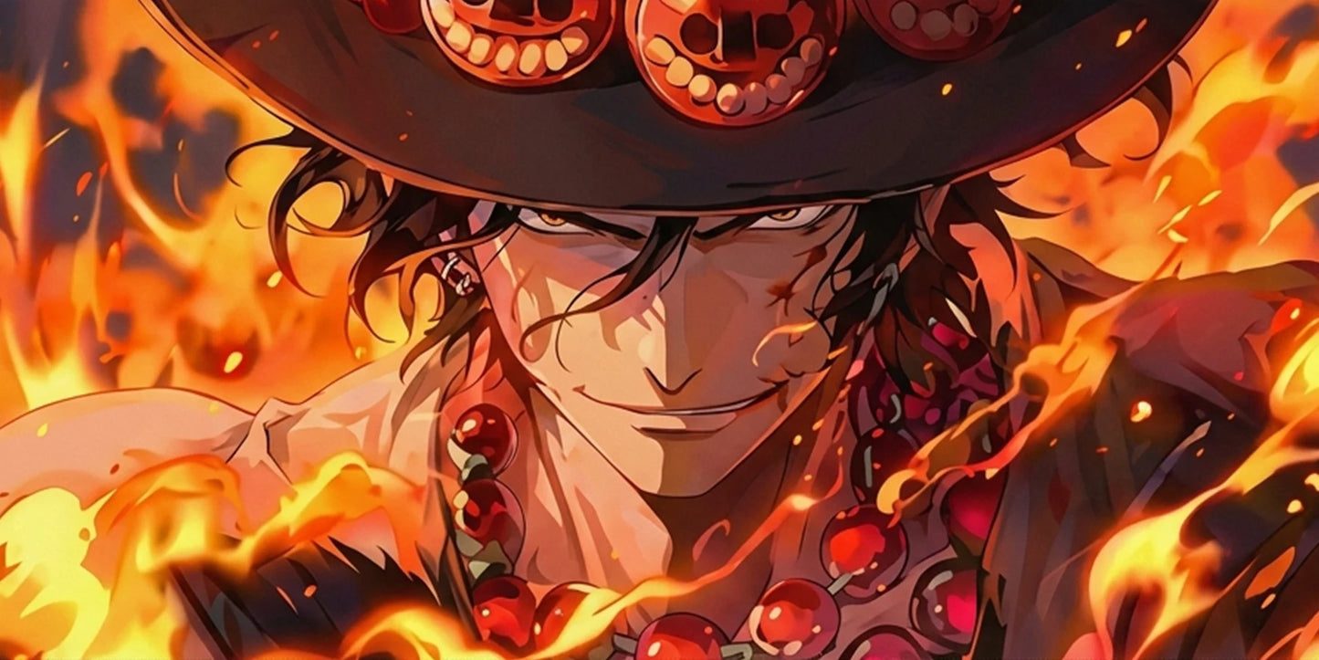 Portgas D Ace Fire Power Mousepad Anime Desk Mat XL One Piece Flame Warrior Gaming Mouse Pad - PokeTCG