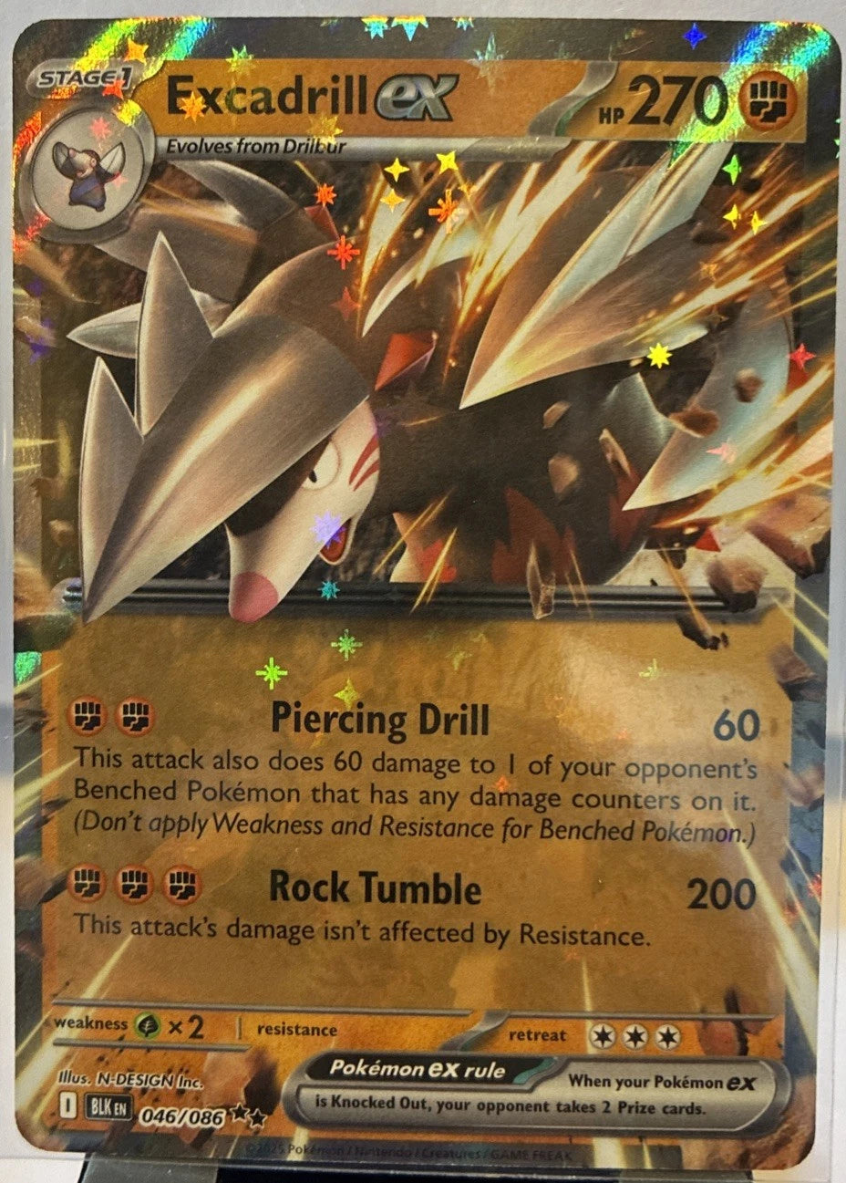 Excadrill ex 046/086 Double Rare Pokémon: Black Bolt  - Poketcg