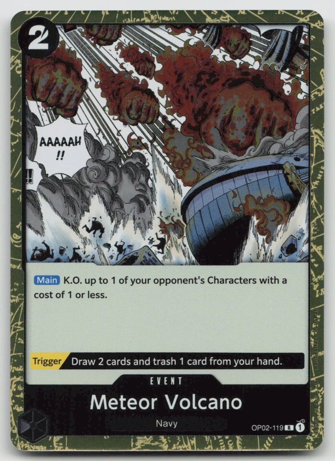 Meteor Volcano - OP02 Paramount War #OP02-119 R Foil -  Poketcg