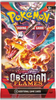 Pokémon trading card game pack featuring Obsidian Flames theme