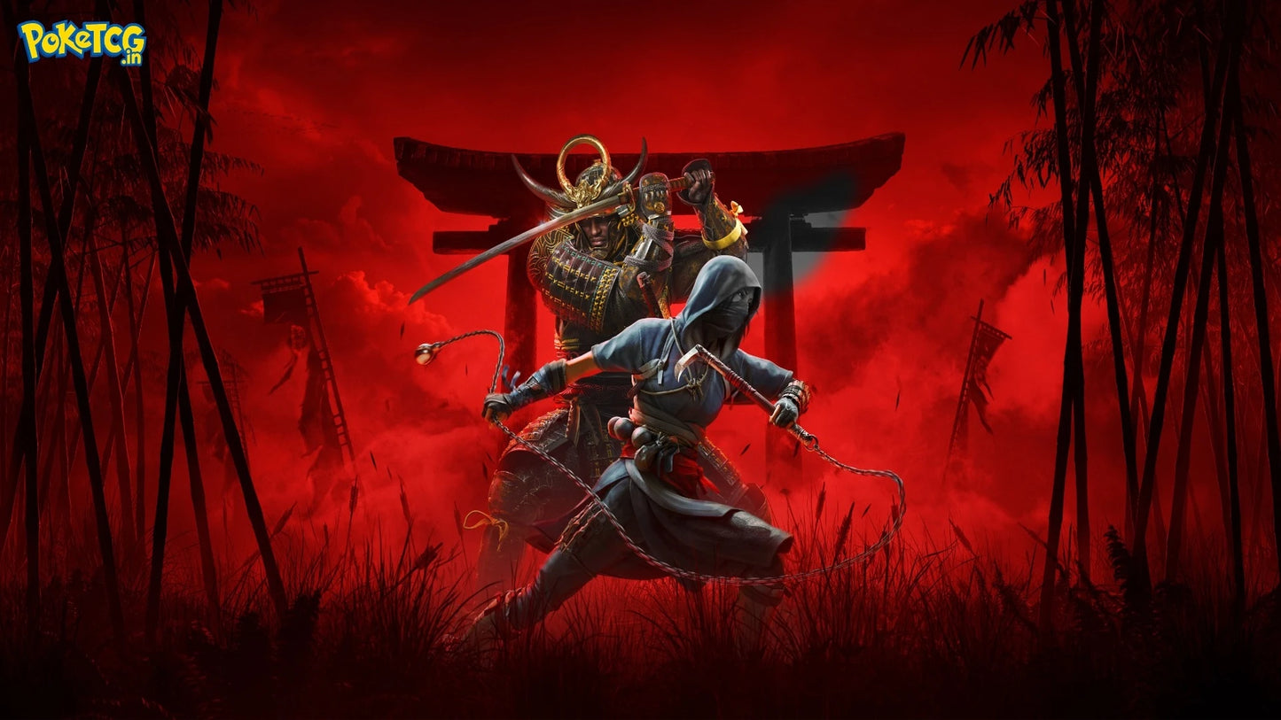 Assassin's Creed Shadows "Shinobi & Samurai" XXL Gaming Mousepad – 24" x 12" Aesthetic Desk Mat- Poketcg.in