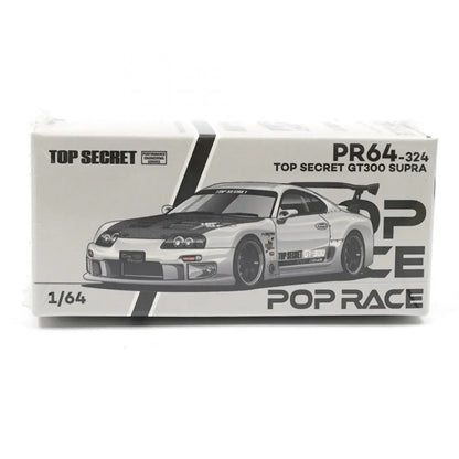 POP RACE Toyota Supra Top Secret GT300 White PR640364 – 1:64 Premium JDM Diecast Model Car