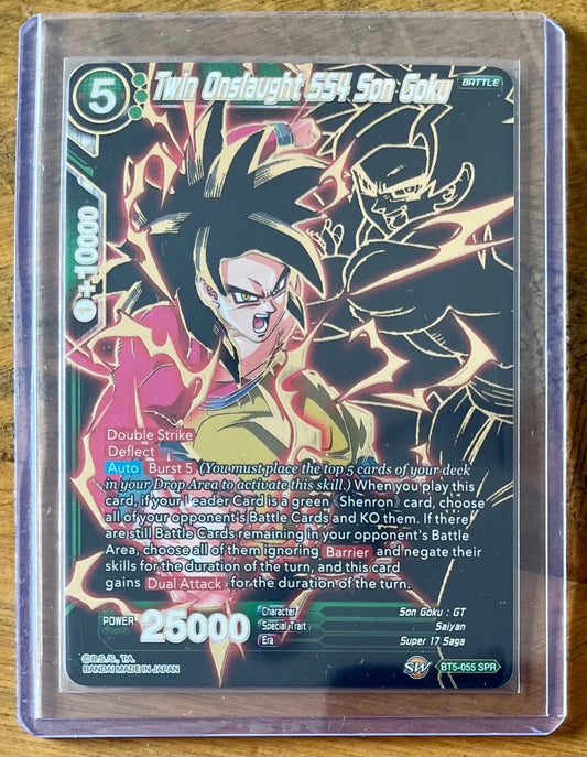 Twin Onslaught SS4 Son Goku BT5-055 SPR Dragon Ball Super Special Rare foil card