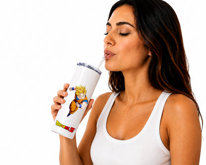 Dragon Ball Z Super Saiyan Goku Tumbler Sipper – Anime Stainless Steel Travel Cup