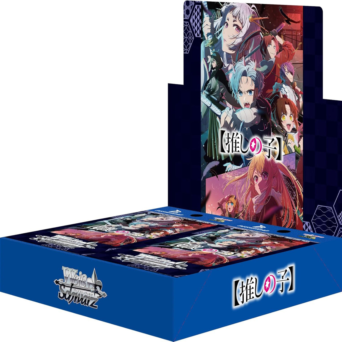 PokeTCG Weiss Schwarz Oshi no Ko Vol 2 Japanese booster box display with anime character artwork.